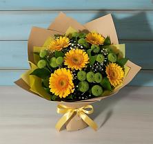 Букет цветов из:  Герберы и Хризантемы в Ангелово